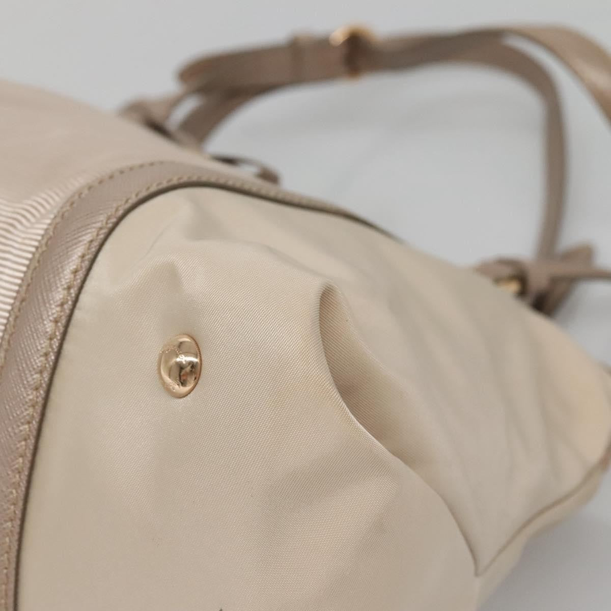 Salvatore Ferragamo Vala Nylon Beige Nylon Handbag (Pre-Owned)