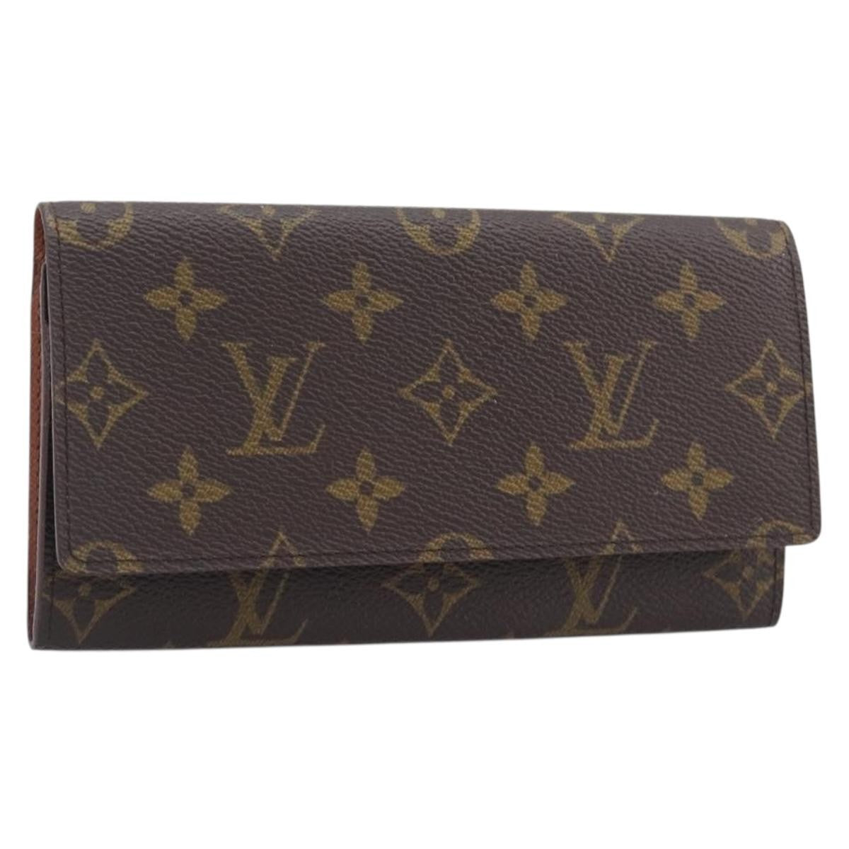 Louis Vuitton Long Macassar Monogram Canvas Brown Canvas Wallets Accessory (Pre-Owned)