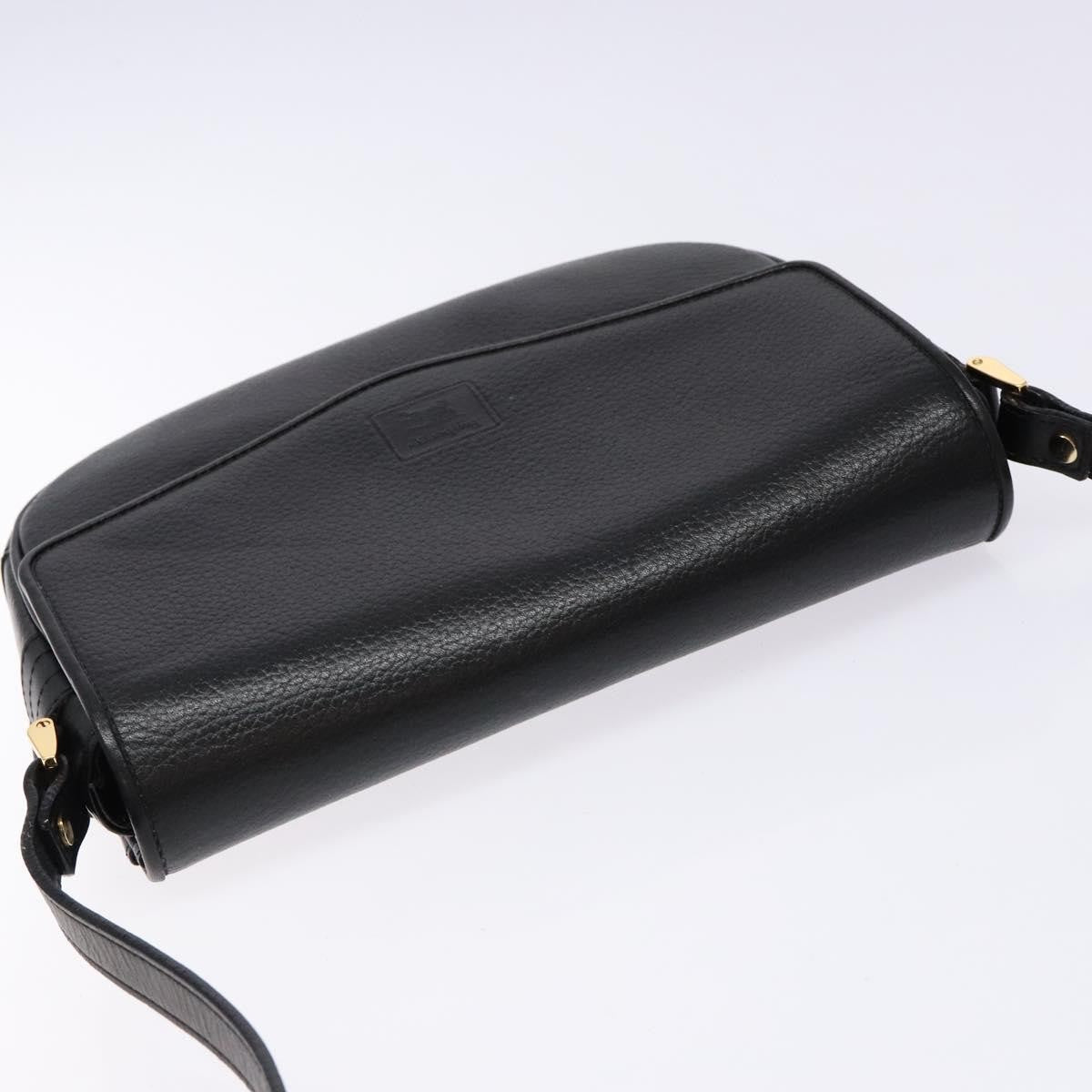 Burberry Flap Shoulder Leather Black Leather Shoulder Bag Bag (Pre-Owned)