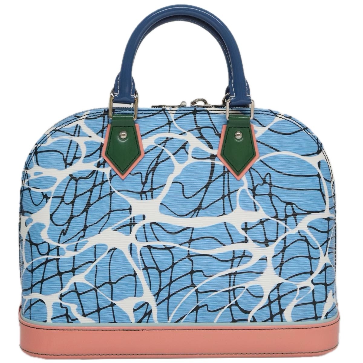 Louis Vuitton Alma Limited Edition Print Epi Leather Blue Leather Handbag (Pre-Owned)