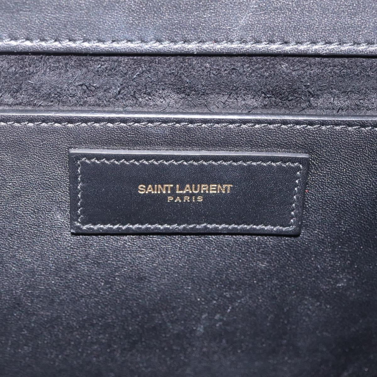 Saint Laurent Betty Leather Black Leather Handbag (Pre-Owned)