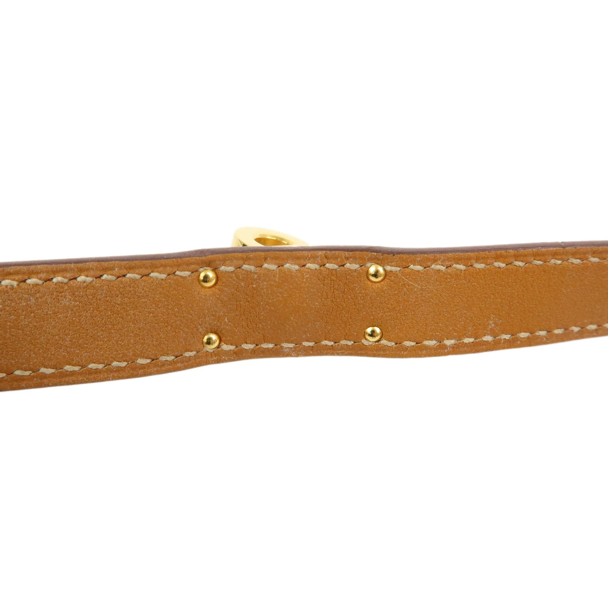Hermes Kelly Double Tour Leather Orange Leather Bracelet Jewelry (Pre-Owned)