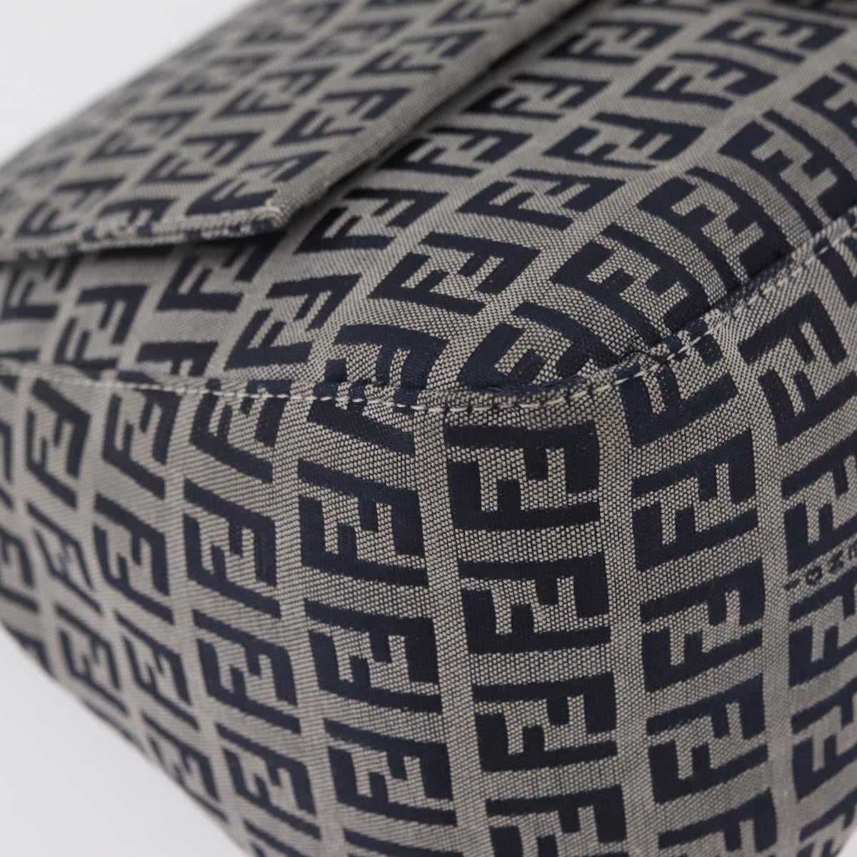 Fendi Fendi Mamma Baguette Monogram Canvas Navy Canvas Handbag (Pre-Owned)