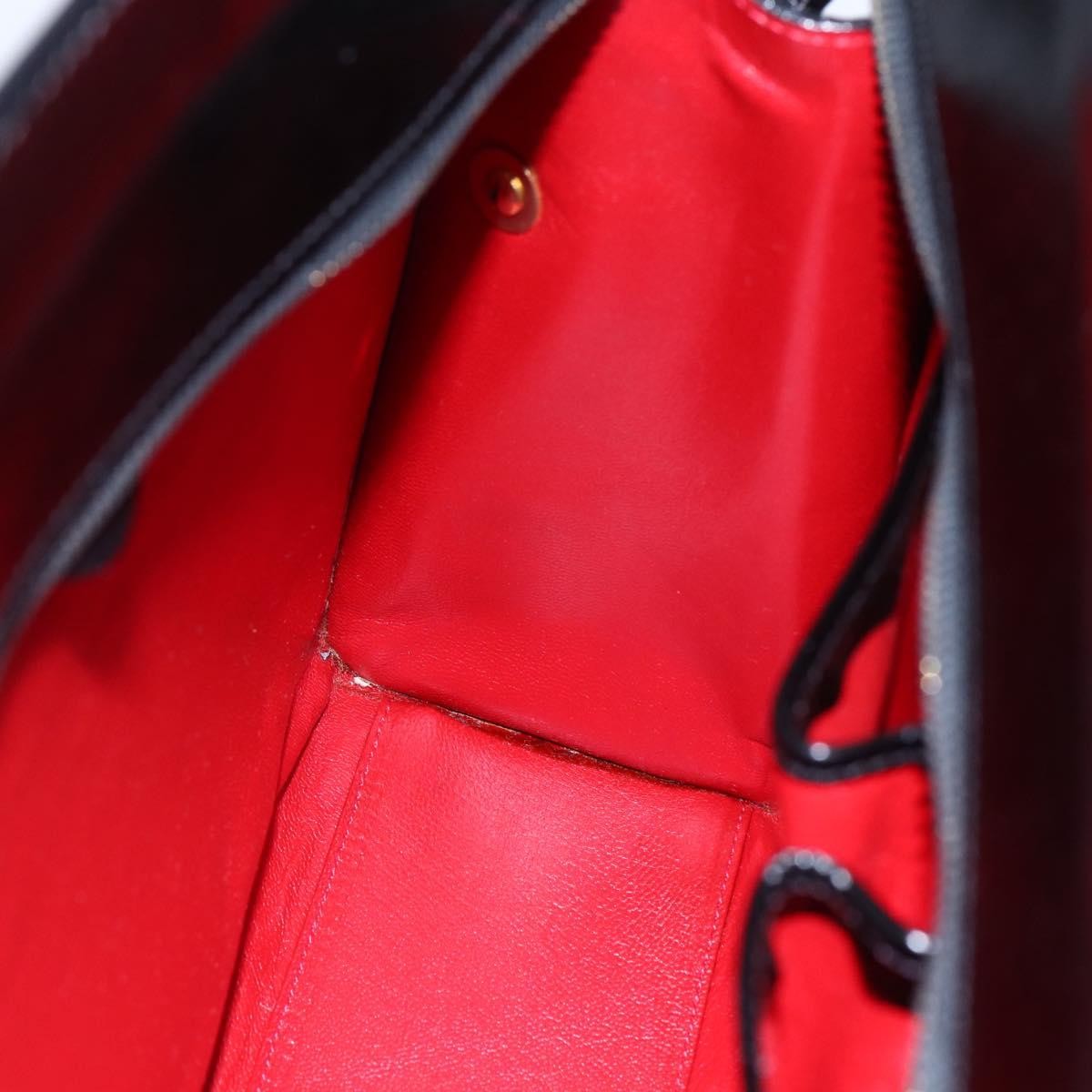 Celine Tote Leather Black Leather Tote Bag Bag (Pre-Owned)