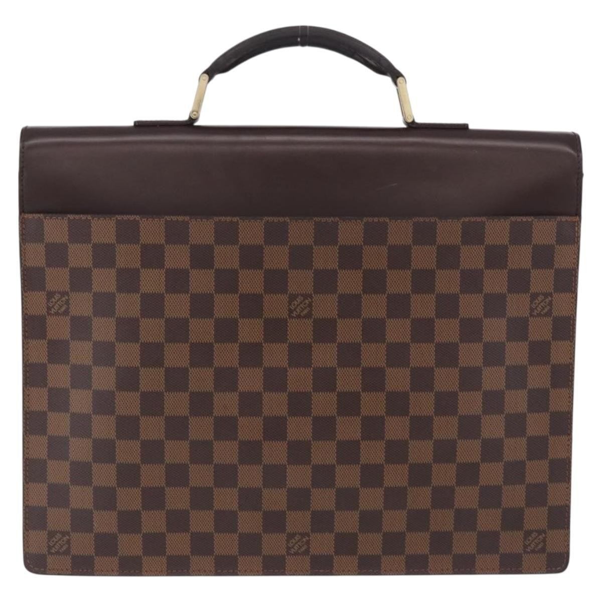Louis Vuitton Altona Damier Ebene Brown Canvas Briefcase Bag (Pre-Owned)
