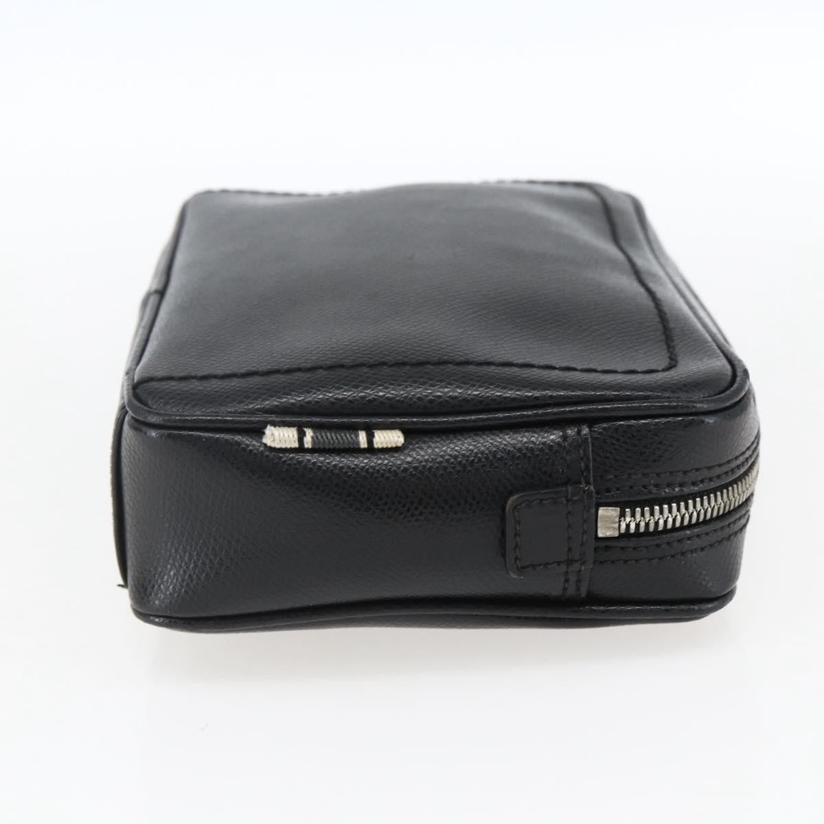 Salvatore Ferragamo Vintage Clutch Leather Black Leather Clutche & Pouche Bag (Pre-Owned)