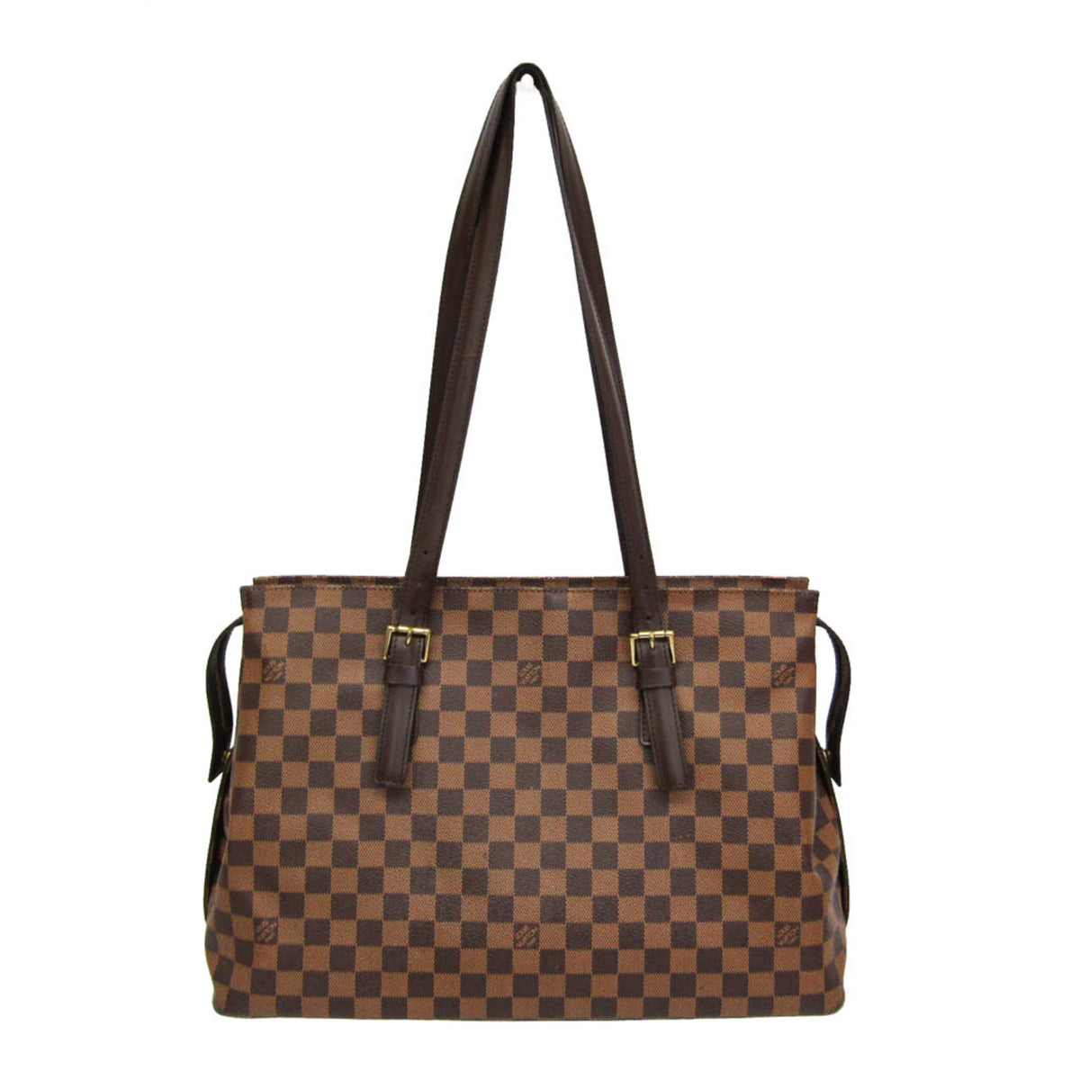 Louis Vuitton Chelsea Damier Ebene Brown Canvas Tote Bag Bag (Pre-Owned)