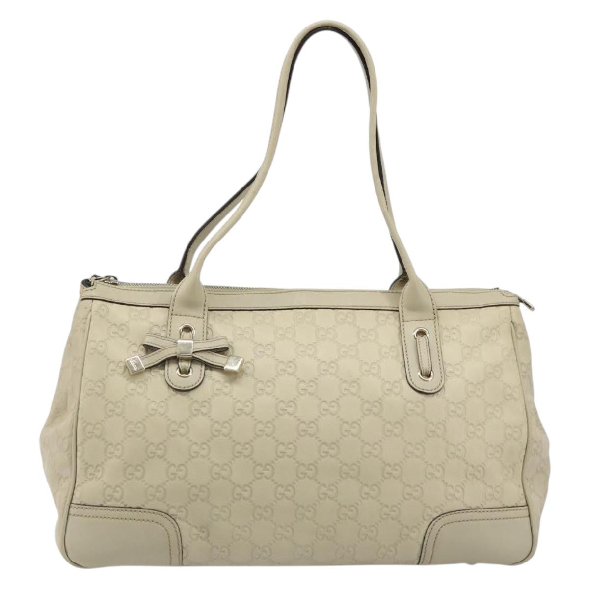 Gucci Princy Tote Guccissima Leather Beige Leather Shoulder Bag Bag (Pre-Owned)