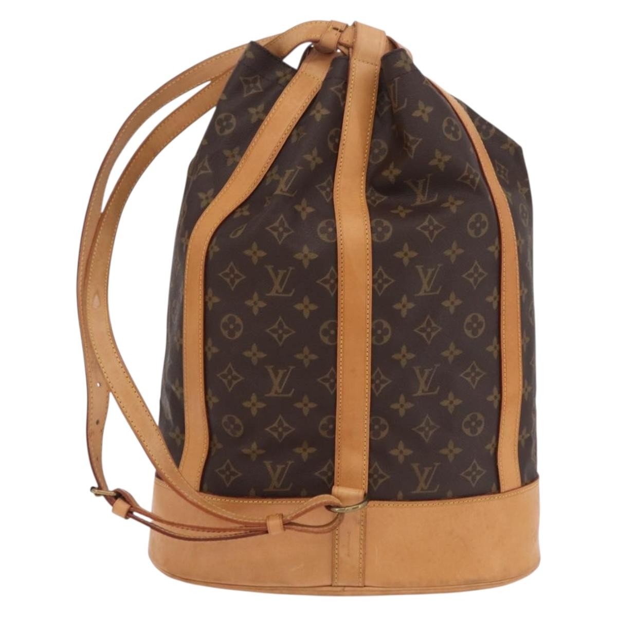 Louis Vuitton Randonnee Monogram Canvas Brown Canvas Backpack Bag (Pre-Owned)