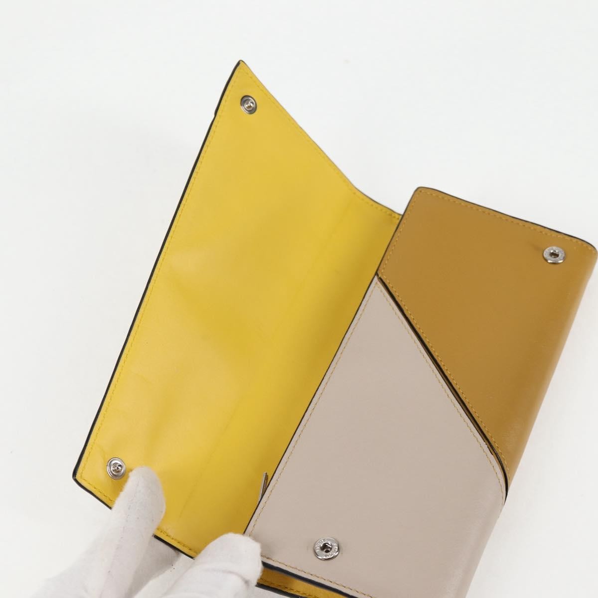Loewe Puzzle Zip Leather Yellow Leather Wallets Accessory (Pre-Owned)