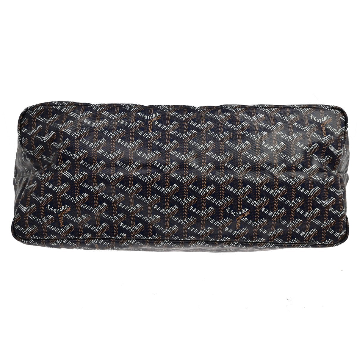 Goyard Saint Louis Coated Canvas Navy Canvas Tote Bag Bag (Pre-Owned)