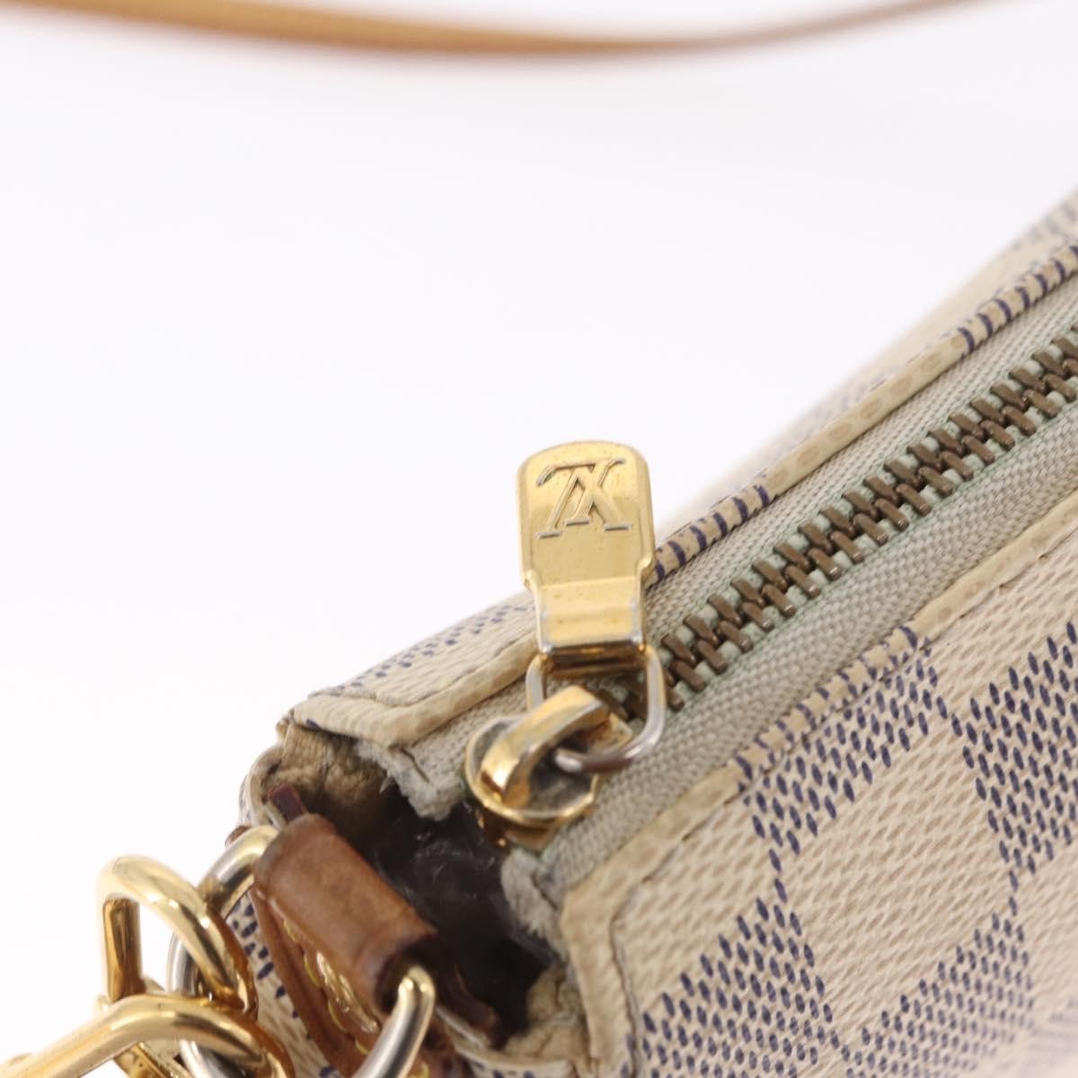 Louis Vuitton Eva Damier White Canvas Handbag (Pre-Owned)