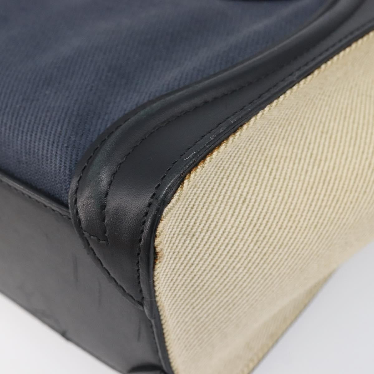 Celine Tricolor Luggage Canvas And Leather Navy Canvas Handbag (Pre-Owned)