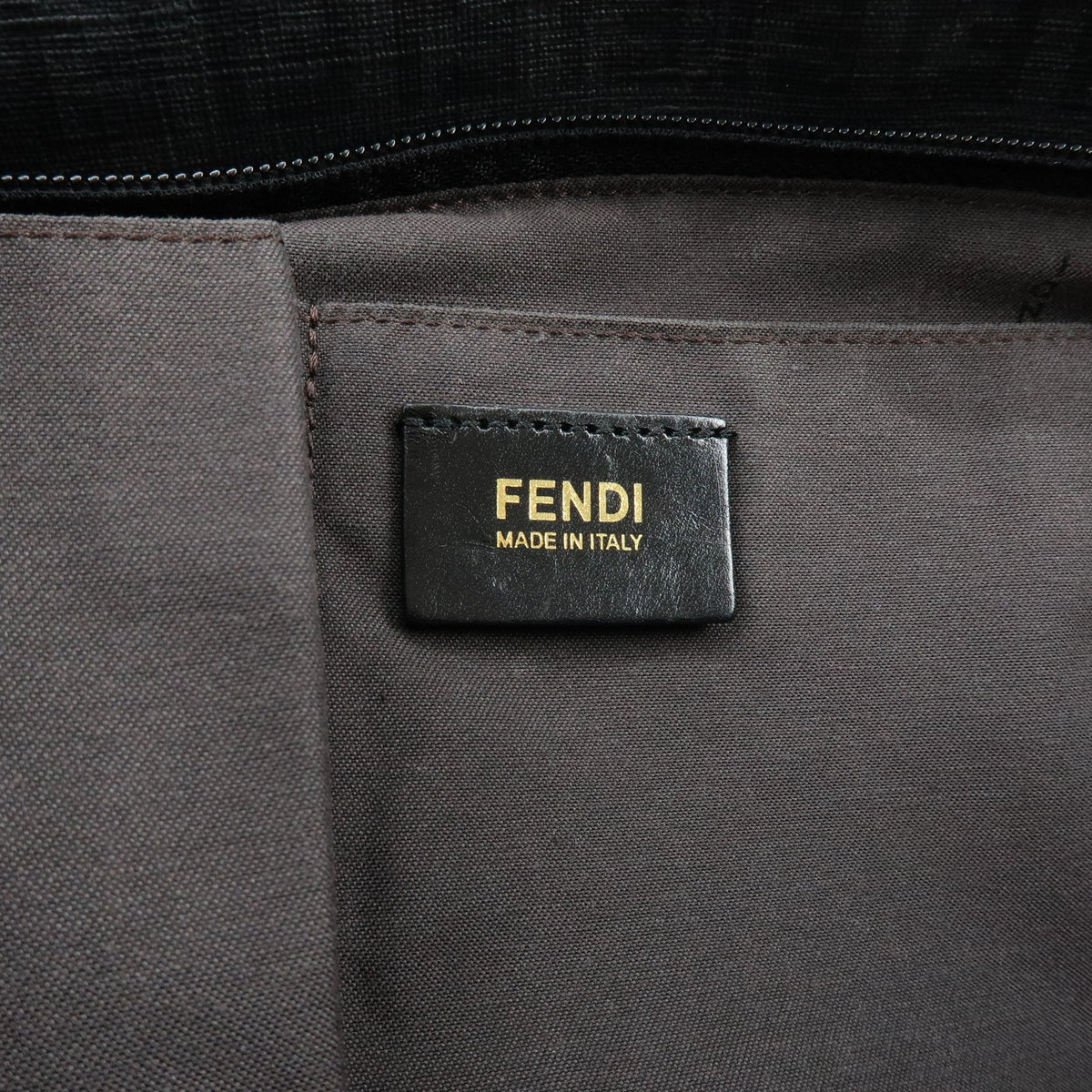 Fendi Superstar Zucchino Coated Canvas Black Canvas Tote Bag Bag (Pre-Owned)