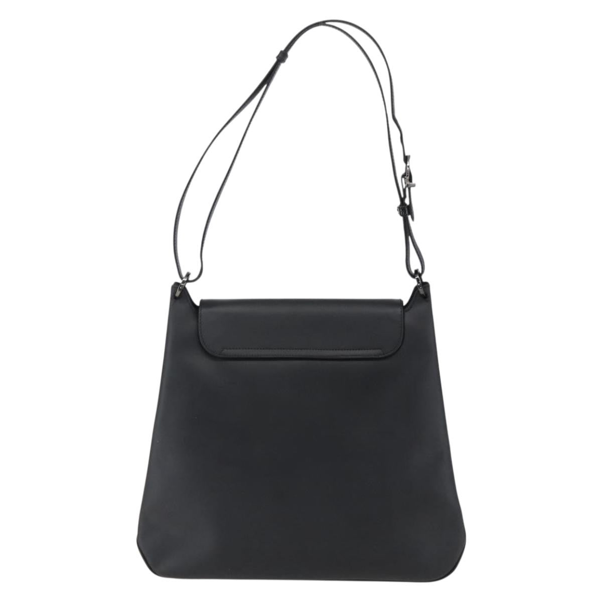 Salvatore Ferragamo Vara Leather Black Leather Shoulder Bag Bag (Pre-Owned)