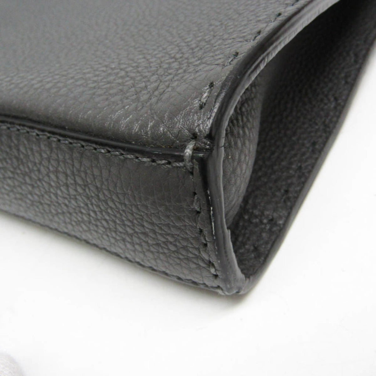 Fendi Monster Selleria Peekaboo Fit Leather Gray Leather Handbag (Pre-Owned)