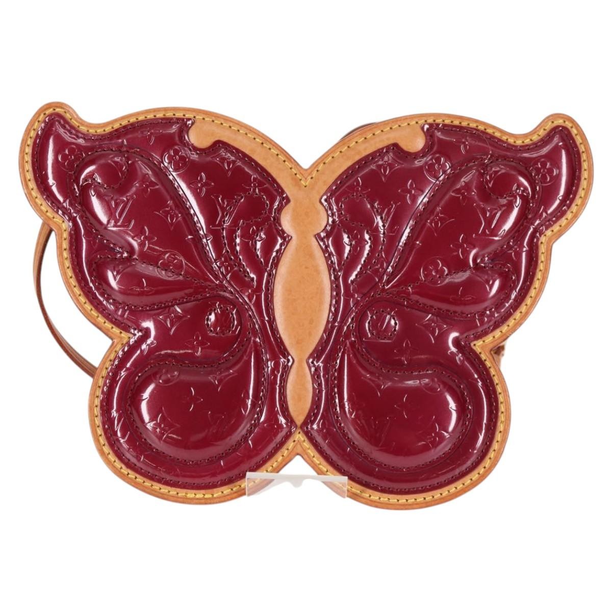 Louis Vuitton Conte De Fees Butterfly Monogram Vernis Burgundy Patent_Leather Clutche & Pouche Bag (Pre-Owned)