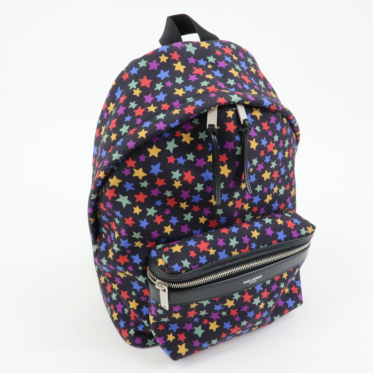 Saint Laurent City Printed Corduroy Multicolour Canvas Backpack Bag (Pre-Owned)