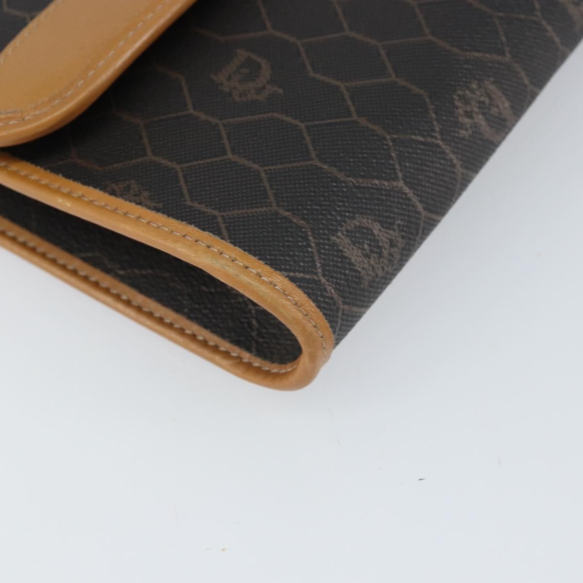 Christian Dior Vintage Honeycomb Chain Canvas Black Canvas Shoulder Bag Bag (Pre-Owned)