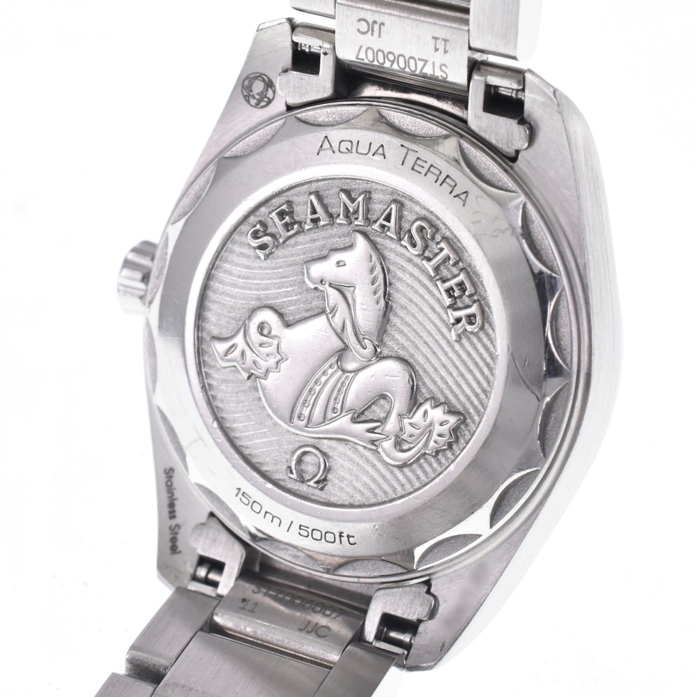 Omega Seamaster Aqua Terra 150M Quartz Stainless Steel With Diamond Markers And Mother Of Pearl Watch (Pre-Owned)