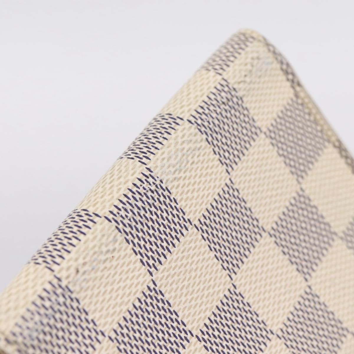 Louis Vuitton Envelope Business Card Holder Damier White Canvas Card Holders Accessory (Pre-Owned)