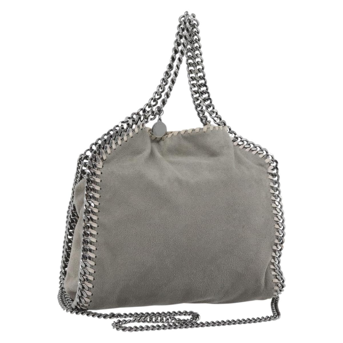 Stella Mccartney Falabella Fold Over Shaggy Deer Gray Polyester Shoulder Bag Bag (Pre-Owned)