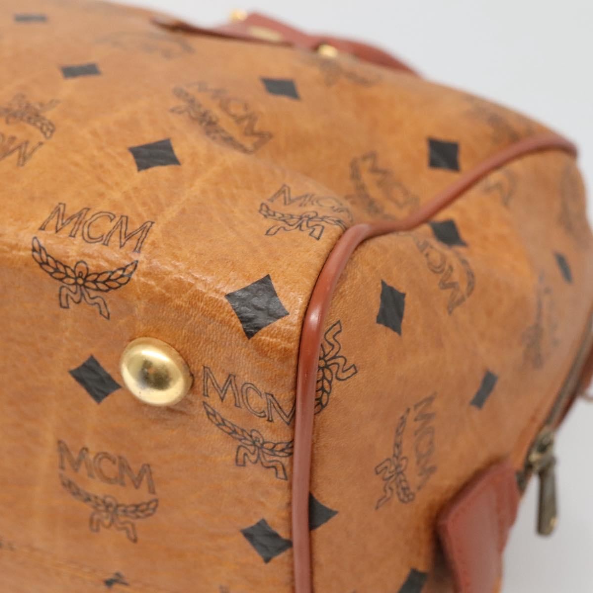 MCM Visetos Canvas And Leather Brown Pvc Handbag (Pre-Owned)