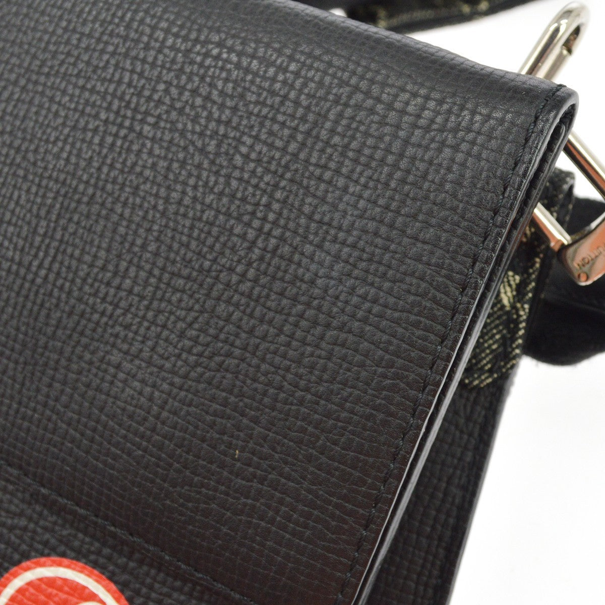 Louis Vuitton Nigo Trio Messenger Pouch Monogram Denim And Taurillon Leather Black Leather Clutche & Pouche Bag (Pre-Owned)