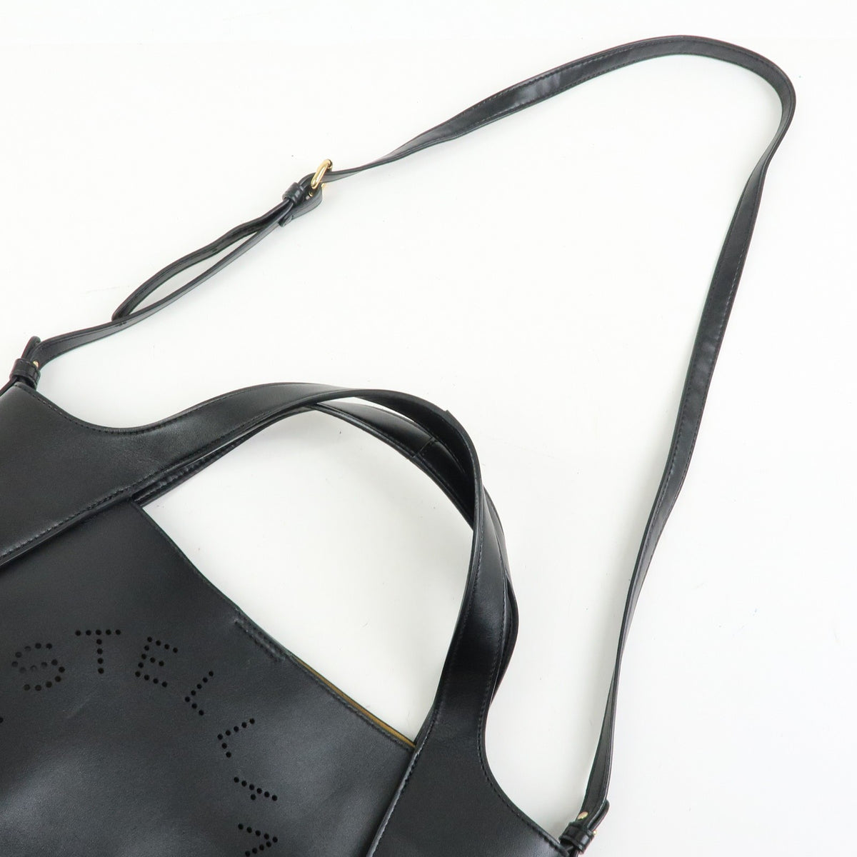 Stella Mccartney Alter Faux Leather Black Synthetic Tote Bag Bag (Pre-Owned)