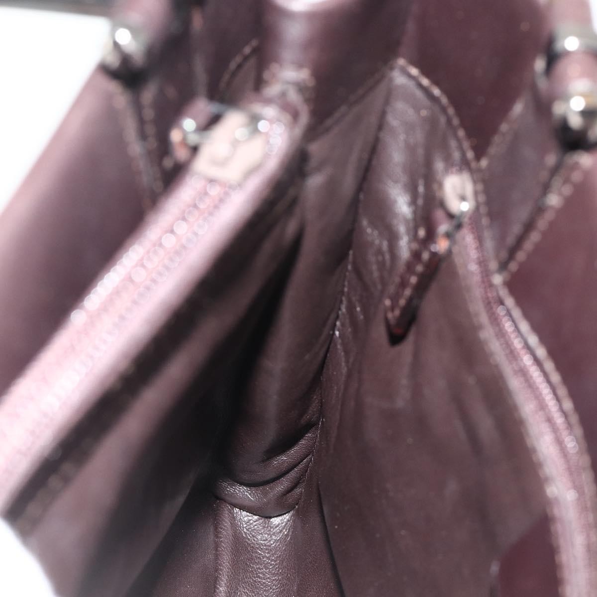 Gucci Vintage Leather Brown Leather Handbag (Pre-Owned)