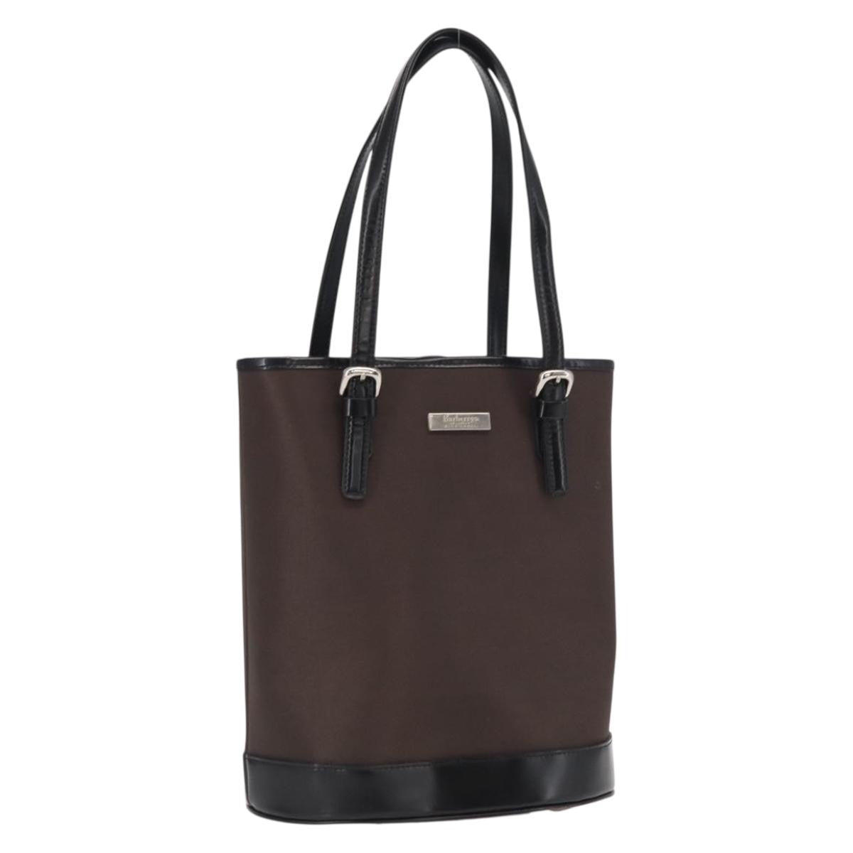 Burberry Blue Label Nylon Brown Nylon Tote Bag Bag (Pre-Owned)