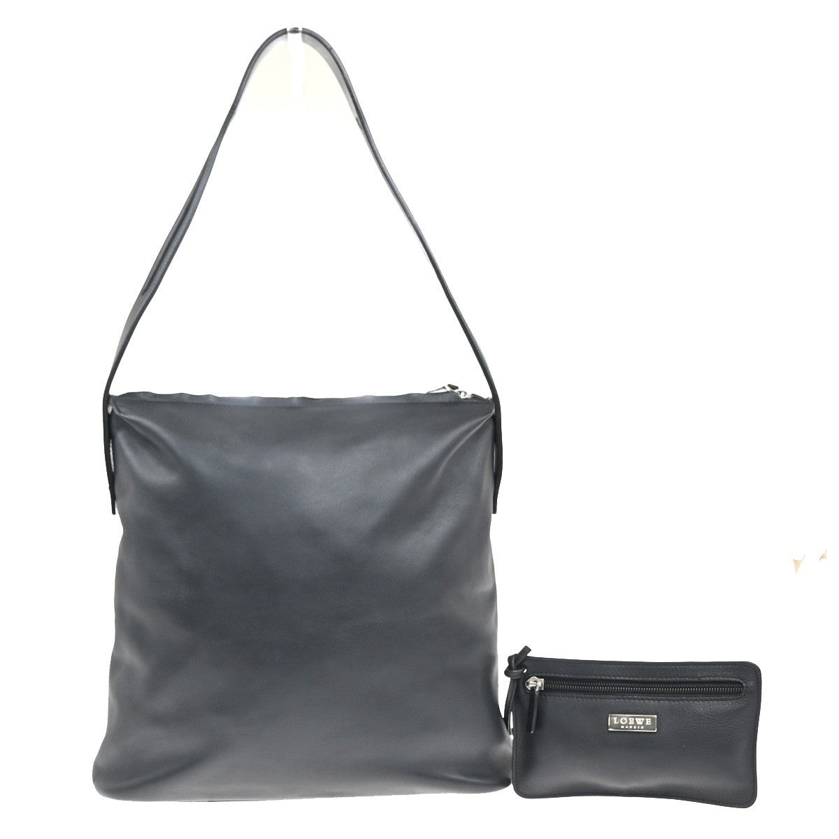 Loewe Vintage Leather Black Leather Shoulder Bag Bag (Pre-Owned)