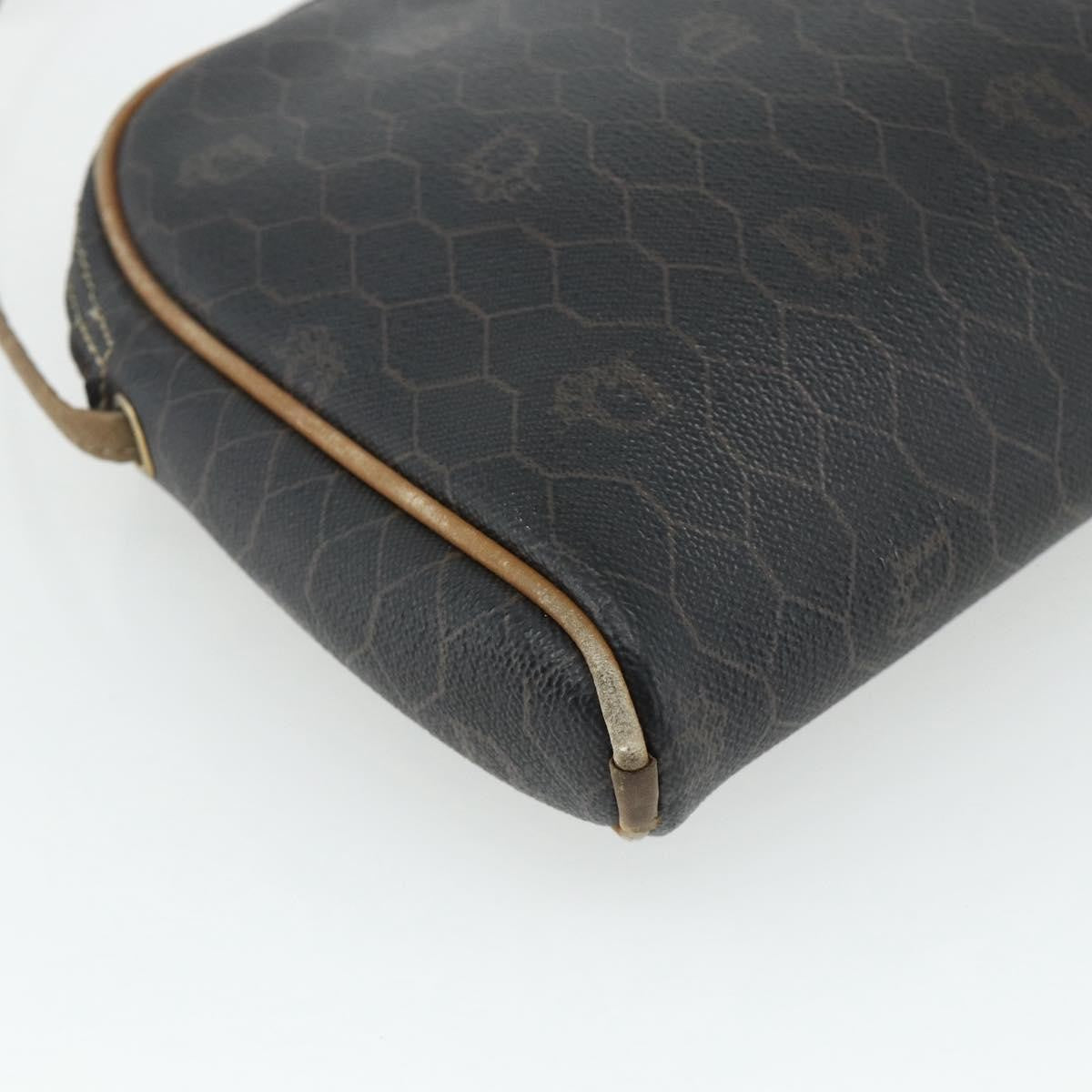 Christian Dior Vintage Honeycomb Canvas Black Canvas Shoulder Bag Bag (Pre-Owned)