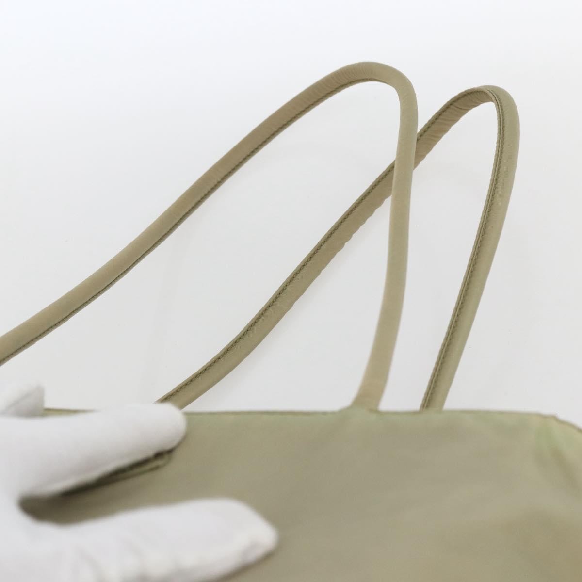 Prada Vintage Zip Tote Tessuto Ecru Nylon Tote Bag Bag (Pre-Owned)