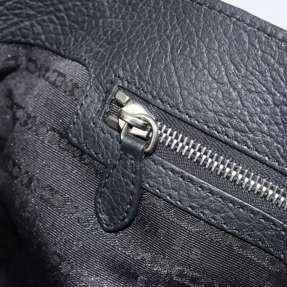 Celine Shoulder Leather Black Leather Shoulder Bag Bag (Pre-Owned)