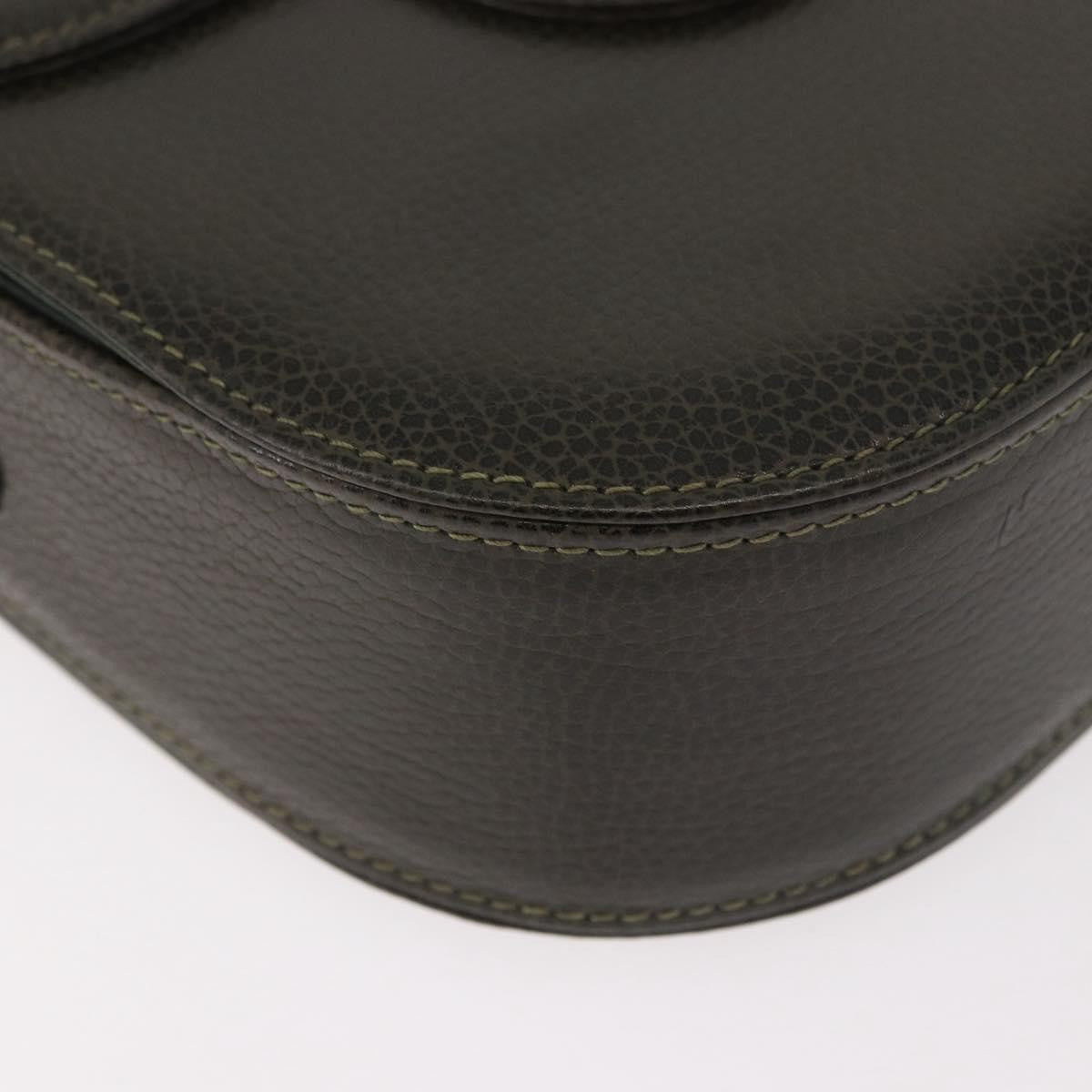 Bally Handbag Leather Green Leather Handbag (Pre-Owned)