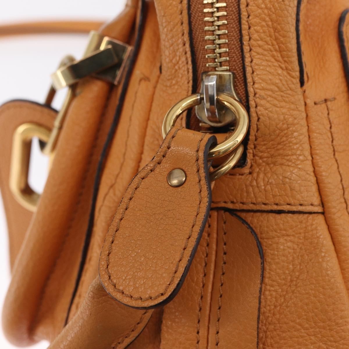 Chloe Paraty Top Handle Leather Orange Leather Handbag (Pre-Owned)
