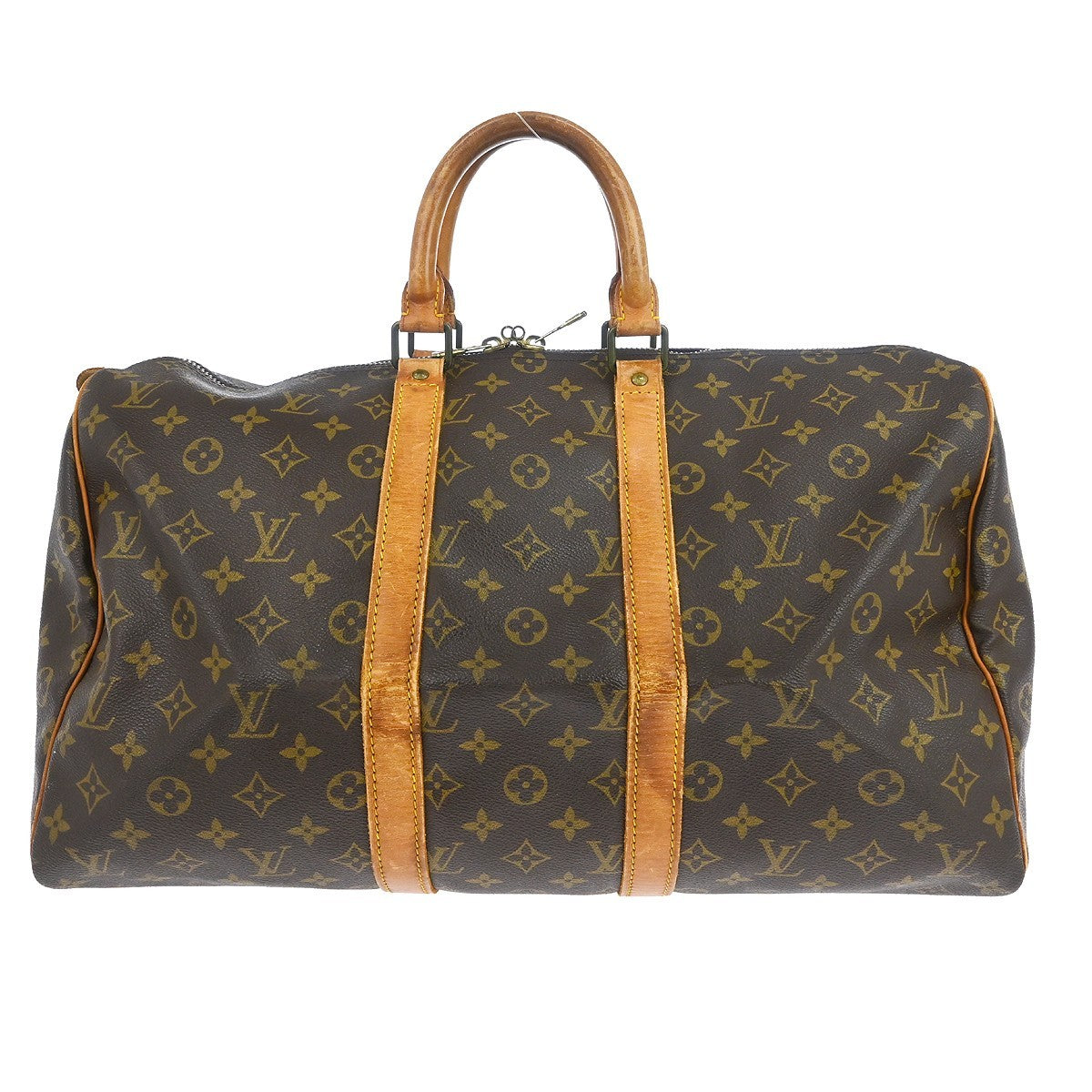 Louis Vuitton Keepall Monogram Brown Canvas Travel Bag Bag (Pre-Owned)
