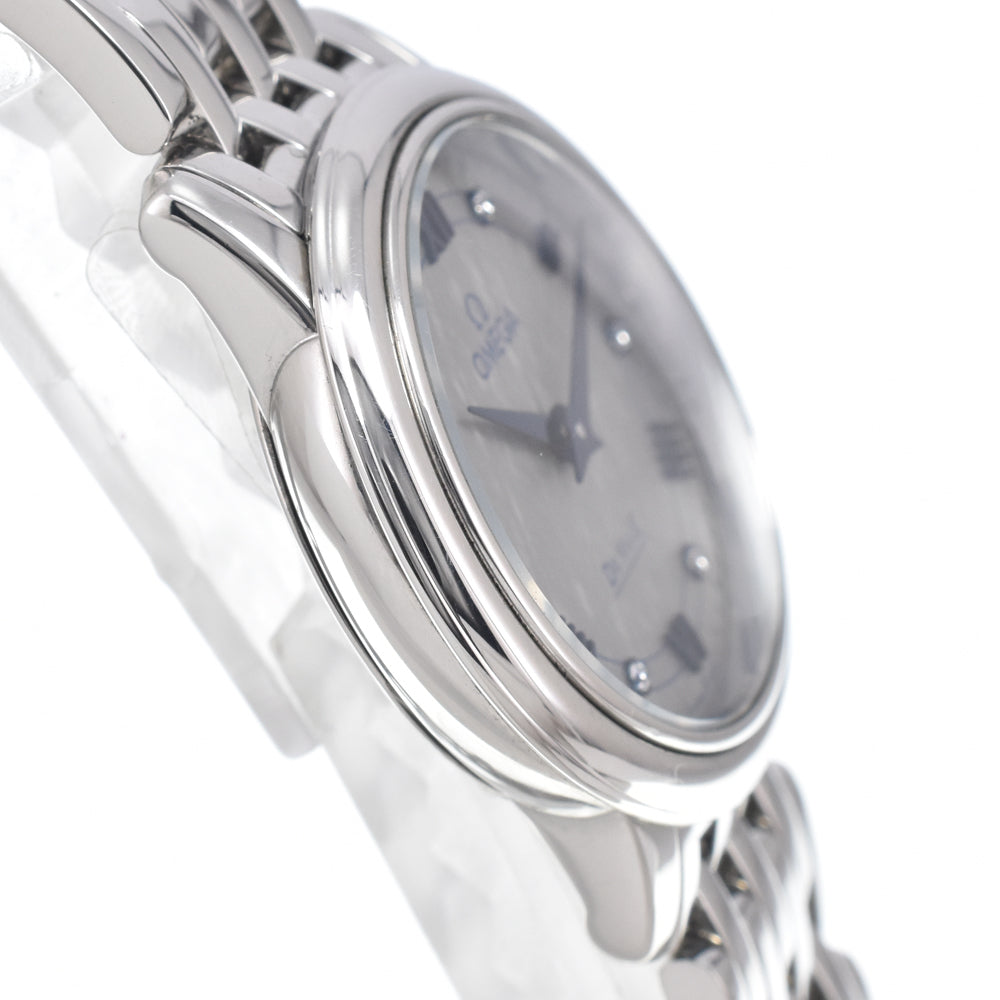 Omega De Ville Prestige Quartz Stainless Steel And Rose Gold With Diamond Markers Watch (Pre-Owned)