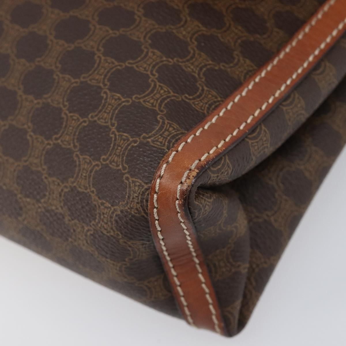 Celine Vintage Macadam Canvas Brown Canvas Backpack Bag (Pre-Owned)