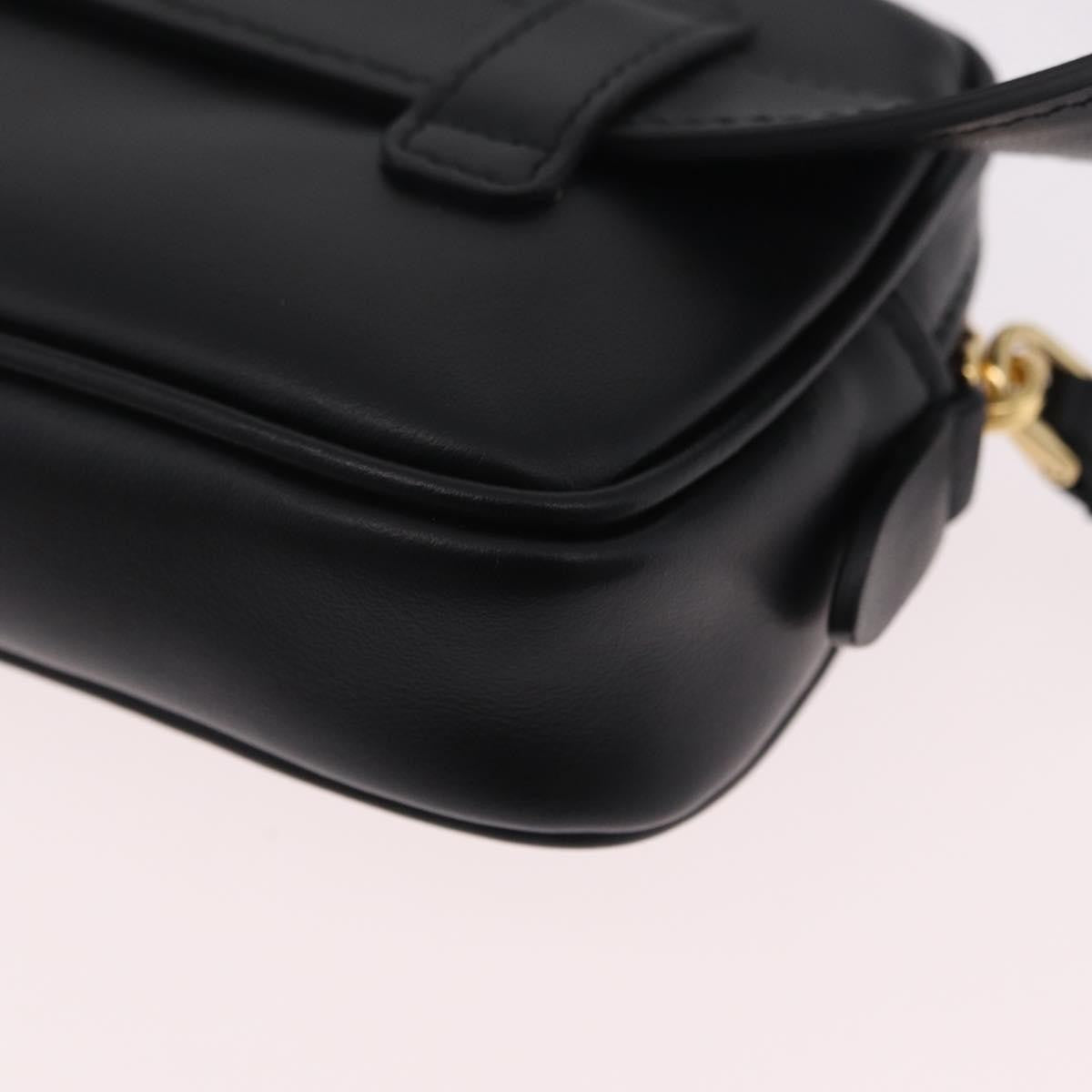 Miu Miu Arcadie Camera Leather Black Leather Handbag (Pre-Owned)