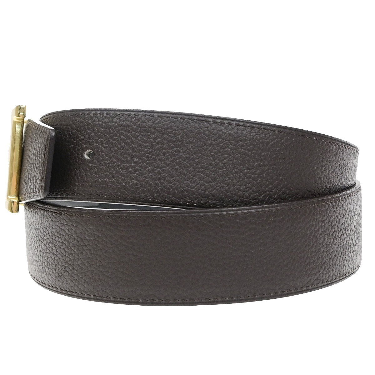 Hermes Constance Reversible Belt Leather Brown Leather Belts Accessory (Pre-Owned)