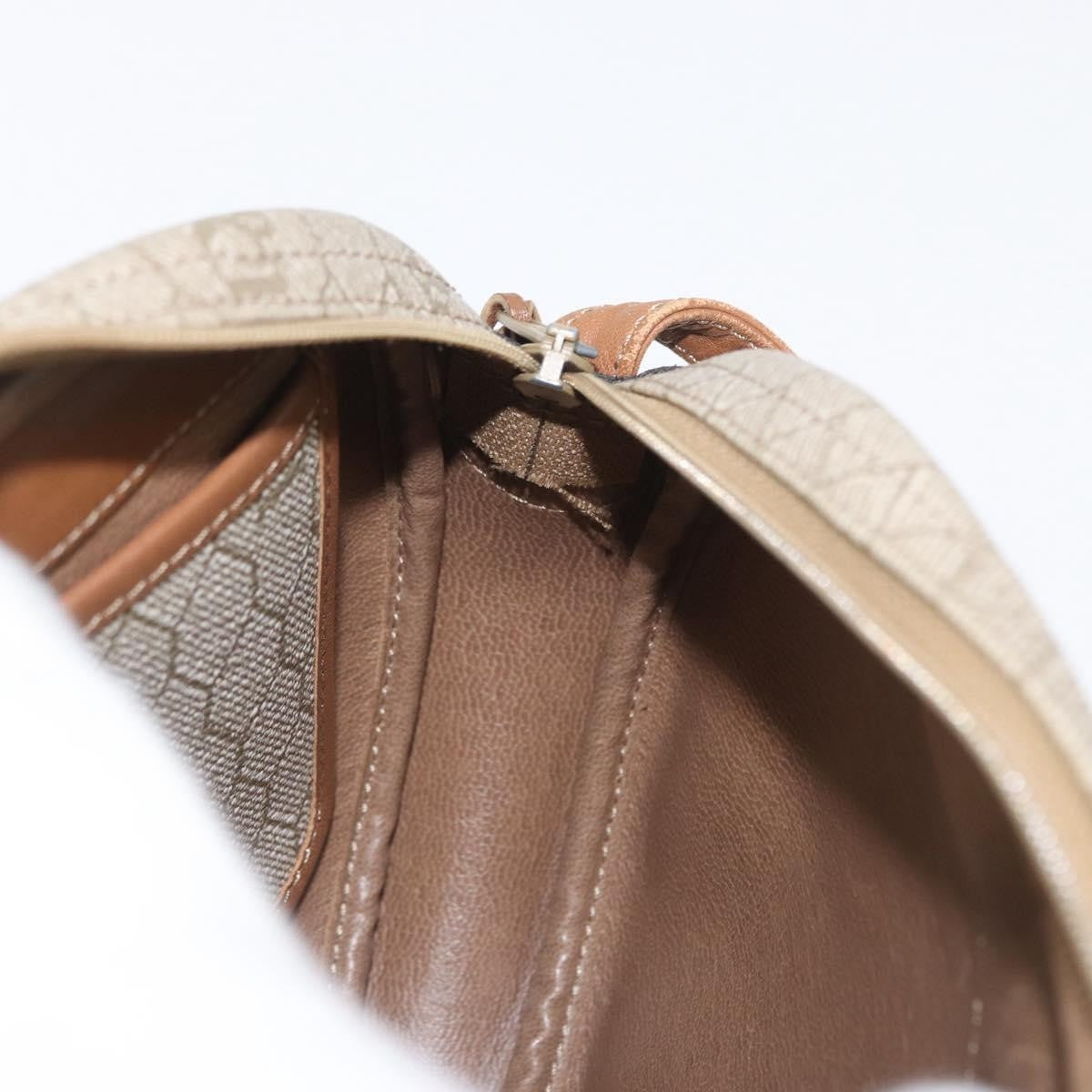 Christian Dior Vintage Honeycomb Canvas And Leather Beige Canvas Shoulder Bag Bag (Pre-Owned)
