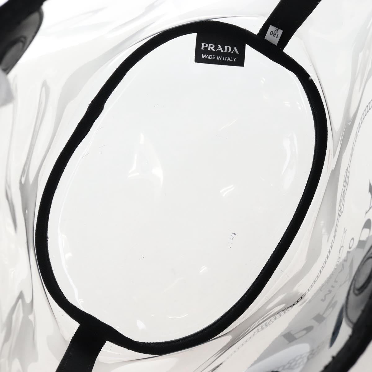 Prada Logo Pvc Transparent Plastic Tote Bag Bag (Pre-Owned)