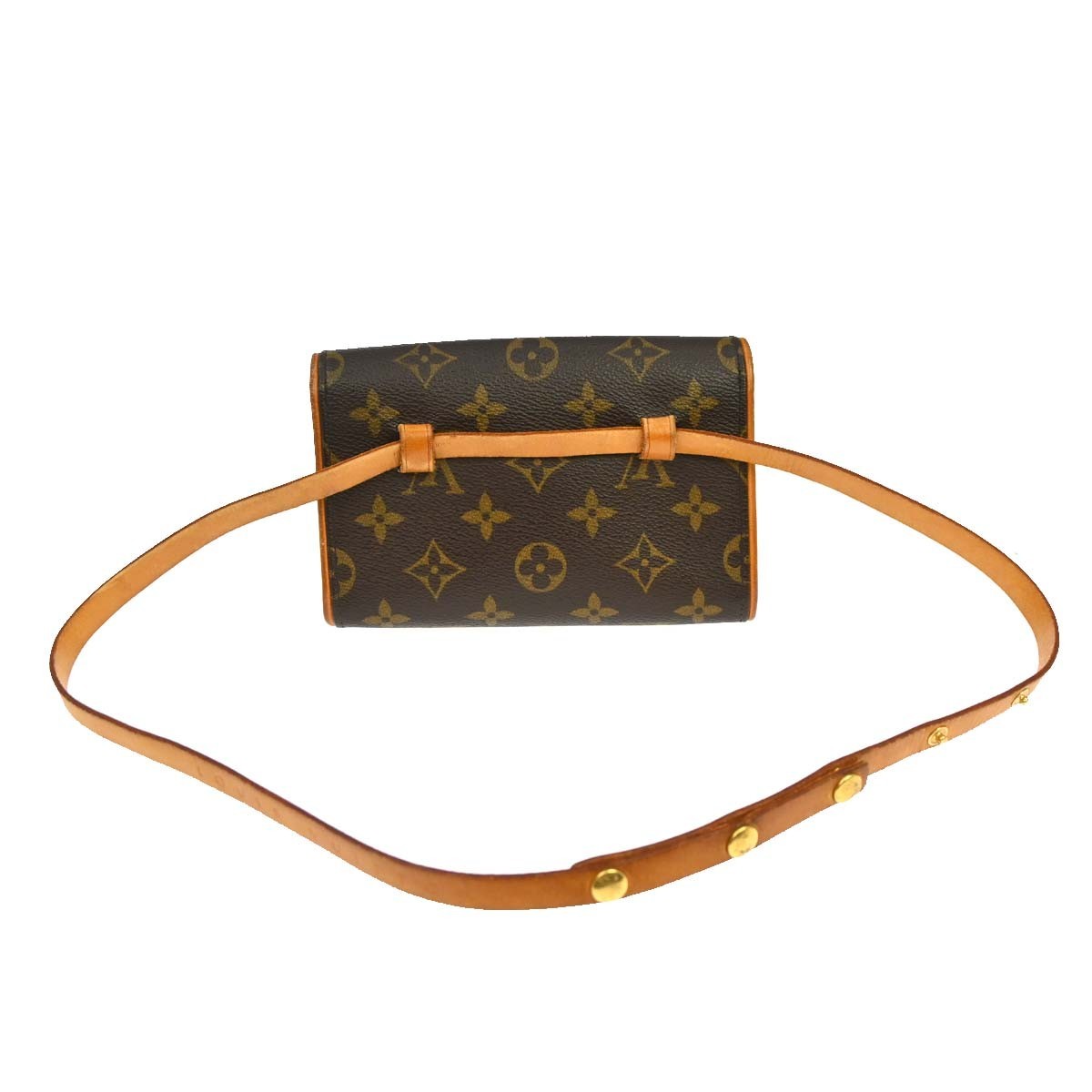Louis Vuitton Florentine Waist Monogram Canvas Brown Canvas Clutche & Pouche Bag (Pre-Owned)