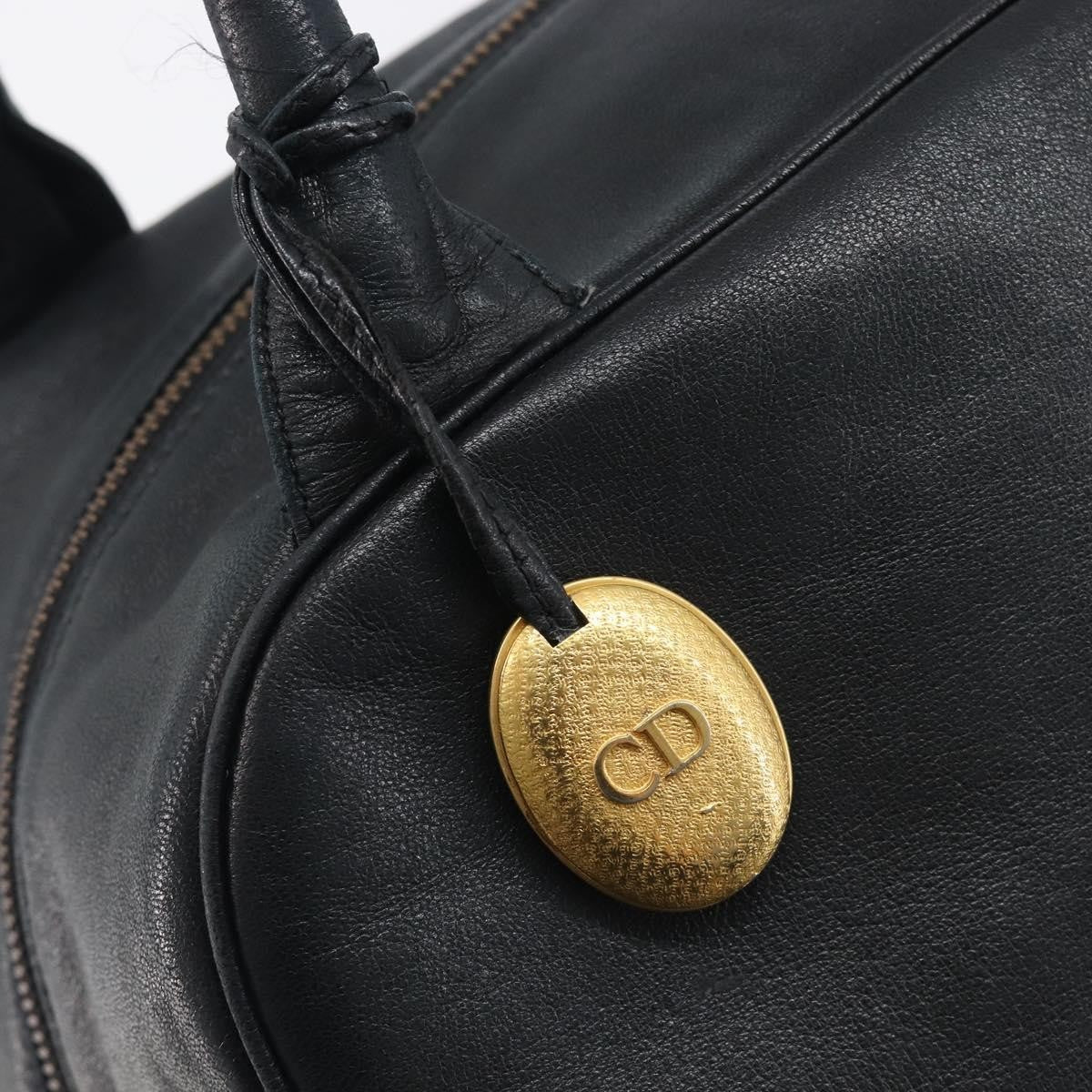 Christian Dior Handbag Leather Navy Leather Handbag (Pre-Owned)