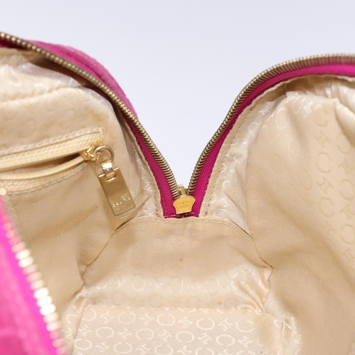 Celine Vintage Macadam C Macadam Suede Purple Suede Handbag (Pre-Owned)