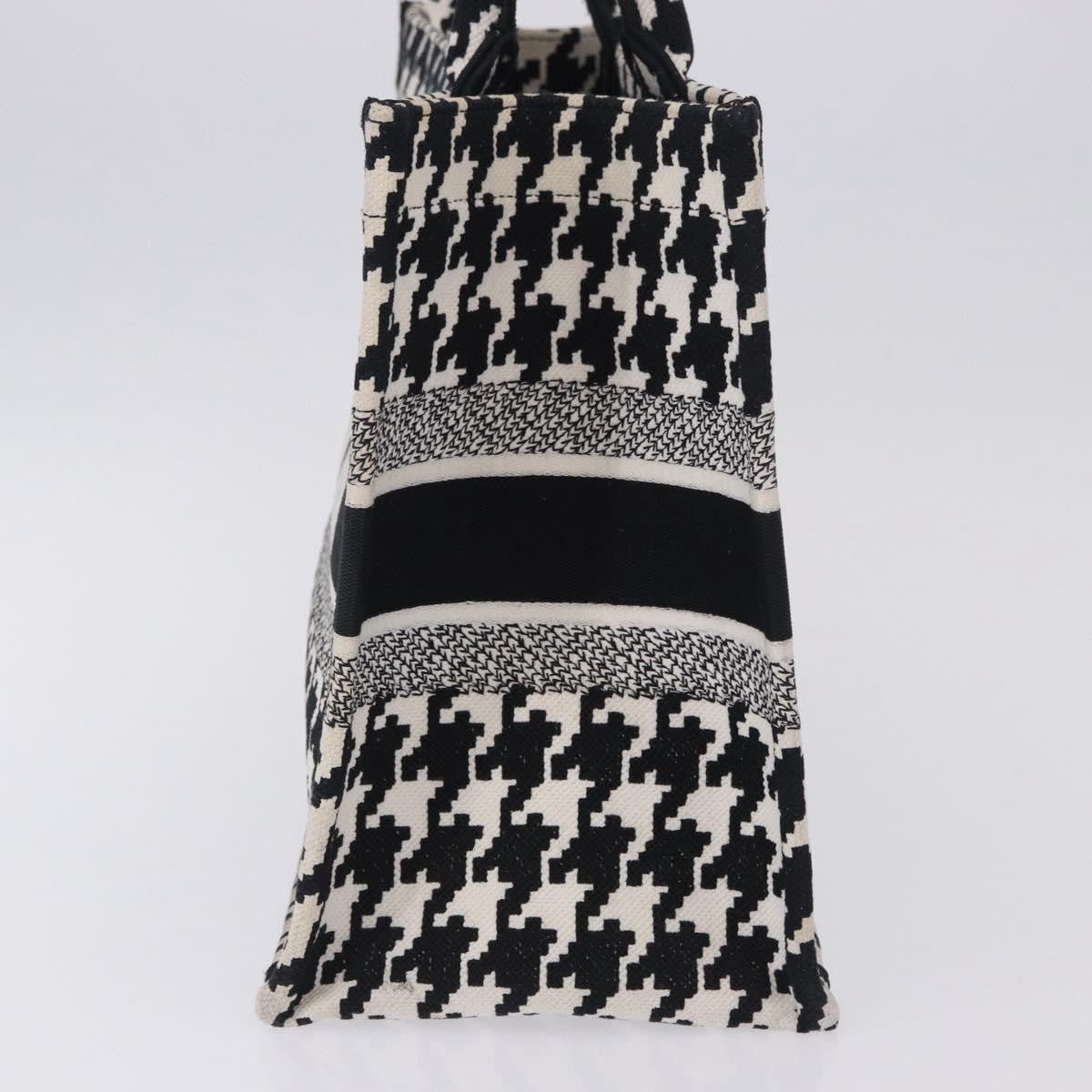 Christian Dior Book Houndstooth Canvas Black Canvas Tote Bag Bag (Pre-Owned)