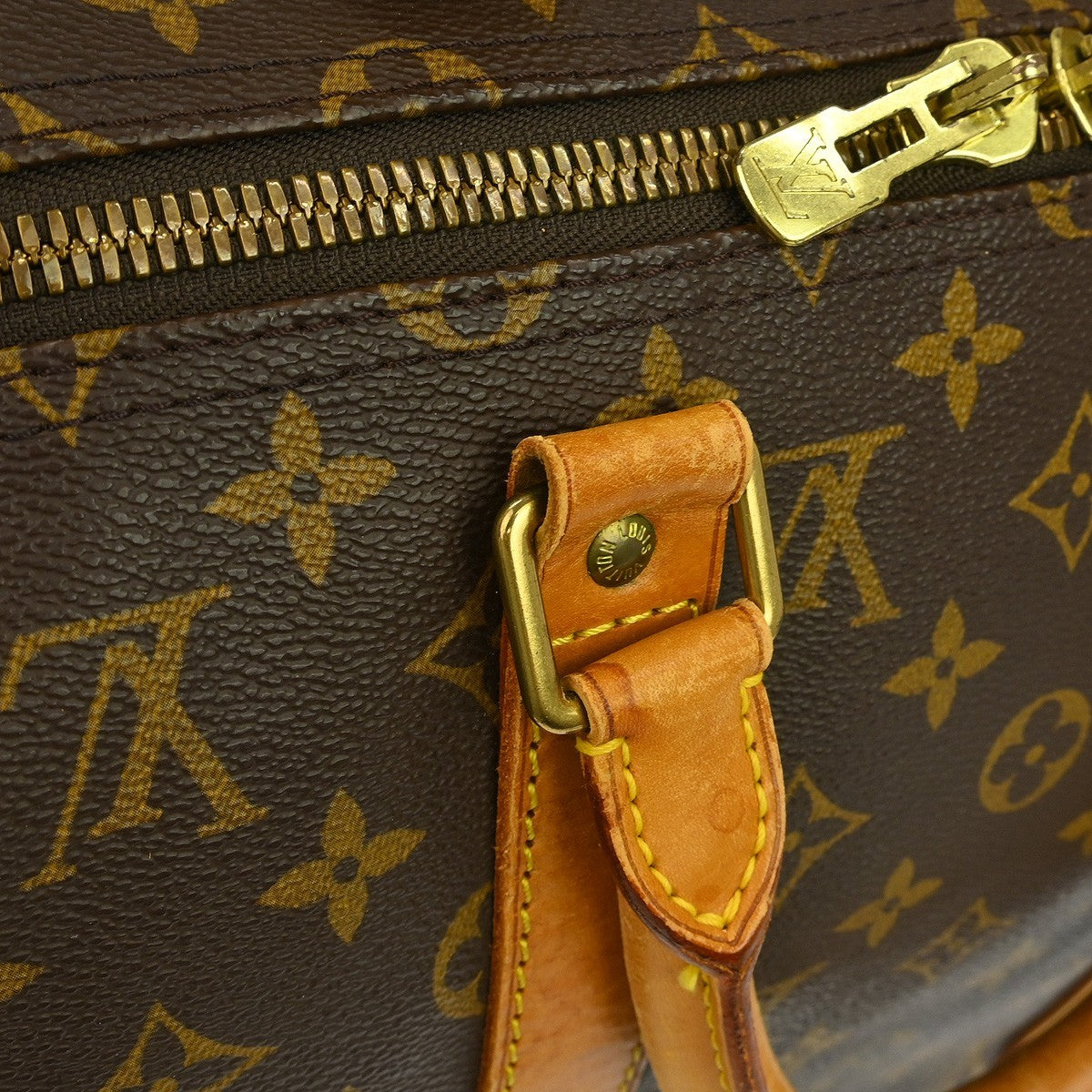 Louis Vuitton Keepall Monogram Brown Canvas Travel Bag Bag (Pre-Owned)