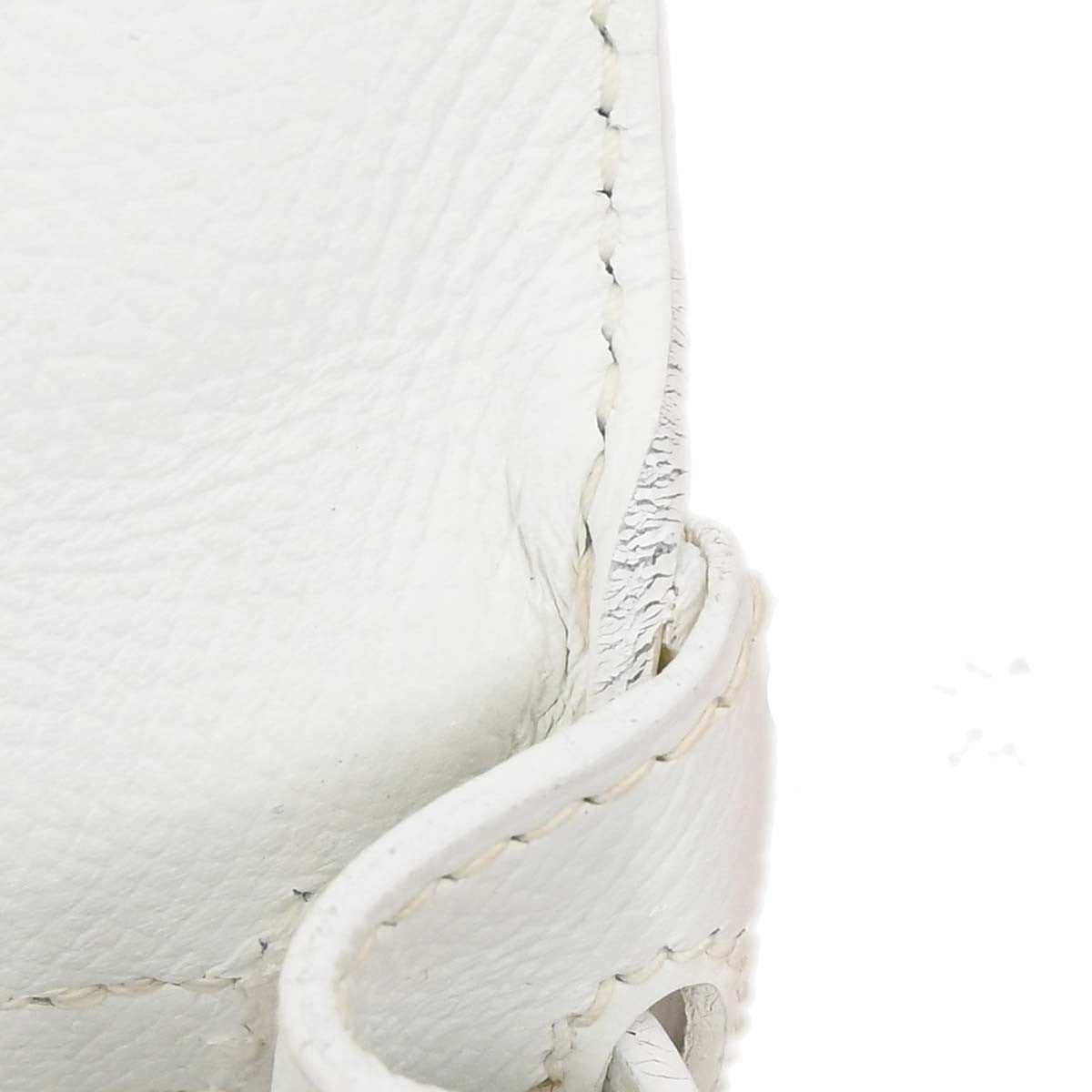 Hermes Kelly White Epsom With Palladium Hardware White Leather Handbag (Pre-Owned)